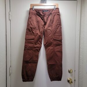 Women's Rust Red Brown Cargo Joggers